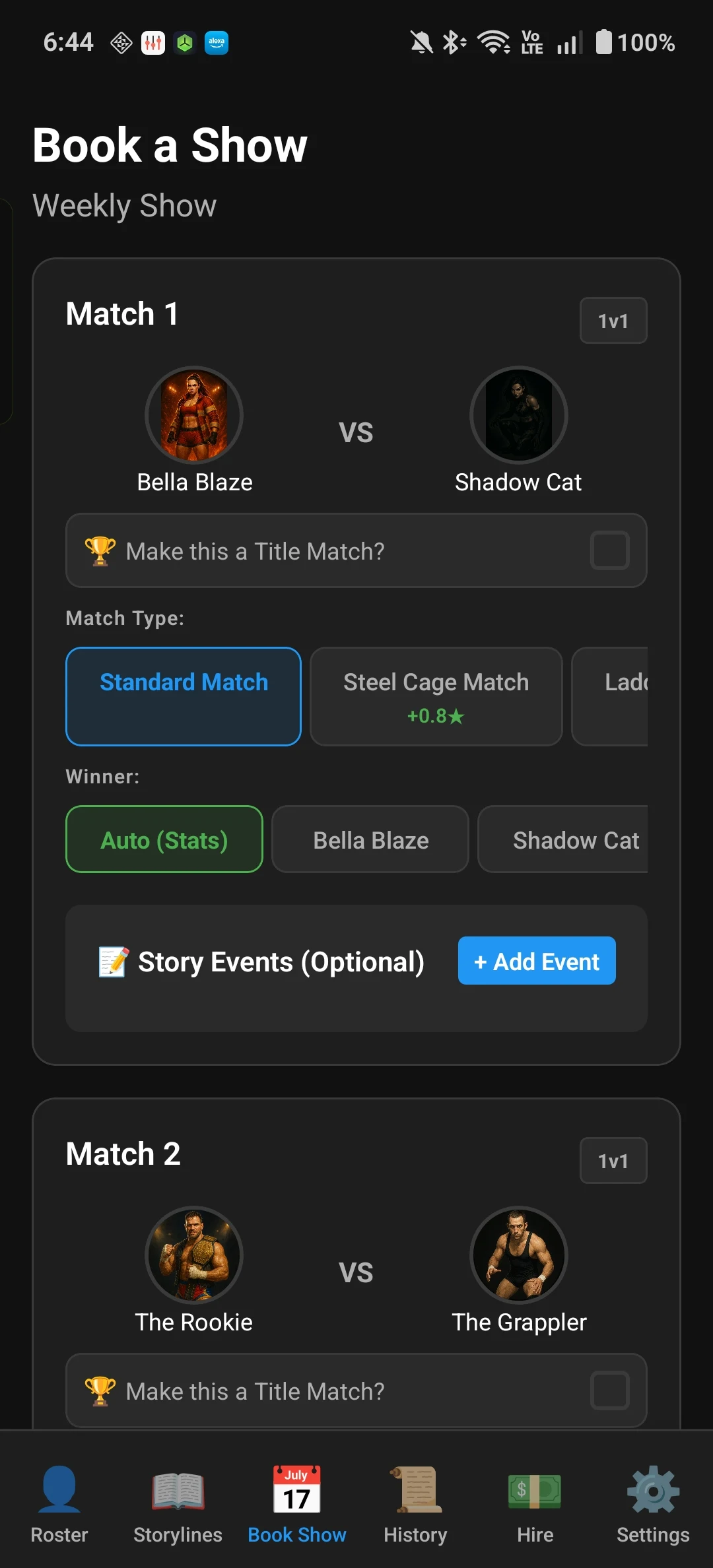 Wrestling Tycoon: Promoter GM screenshot